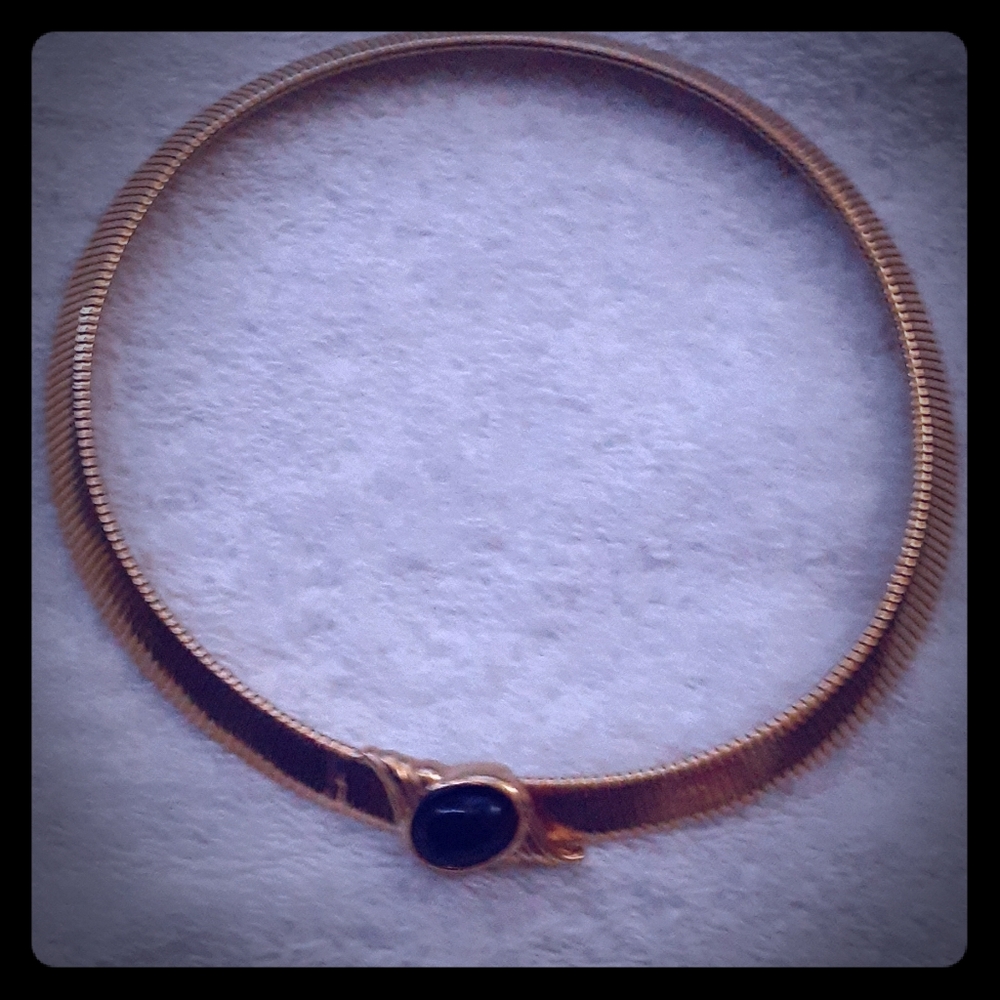 Vintage gold tone monet choker